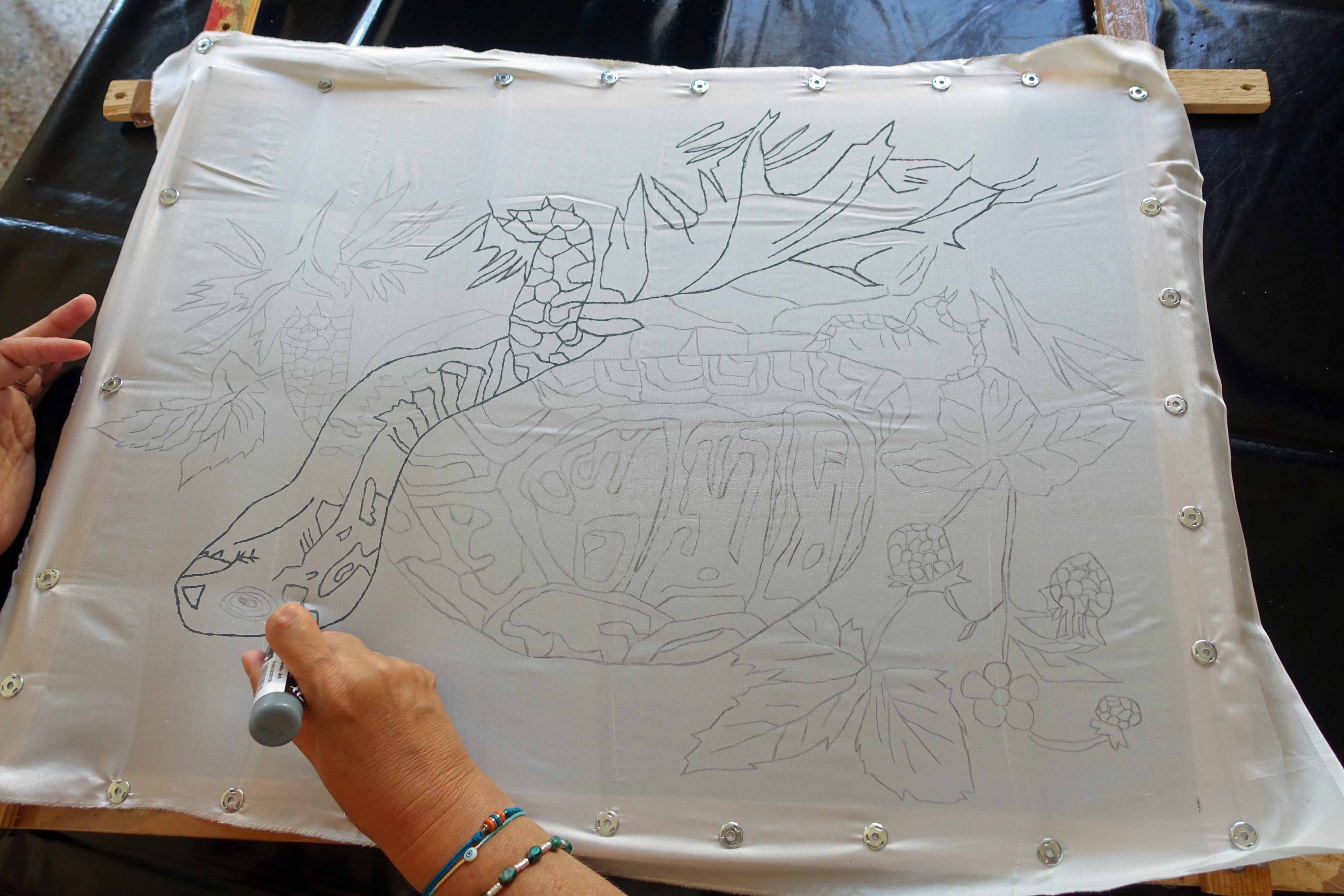 Peinture sur soie 3
